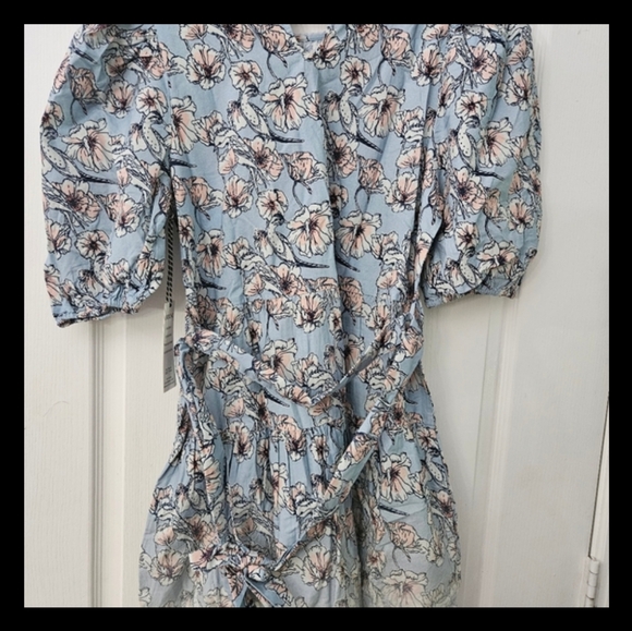 St. Roche Auberon V neck blue pink floral Midi dress sz 6 & 10 NWT - Picture 8 of 13